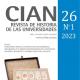 Ya se encuentra disponible el último número de CIAN, revista de Historia de las Universidades.