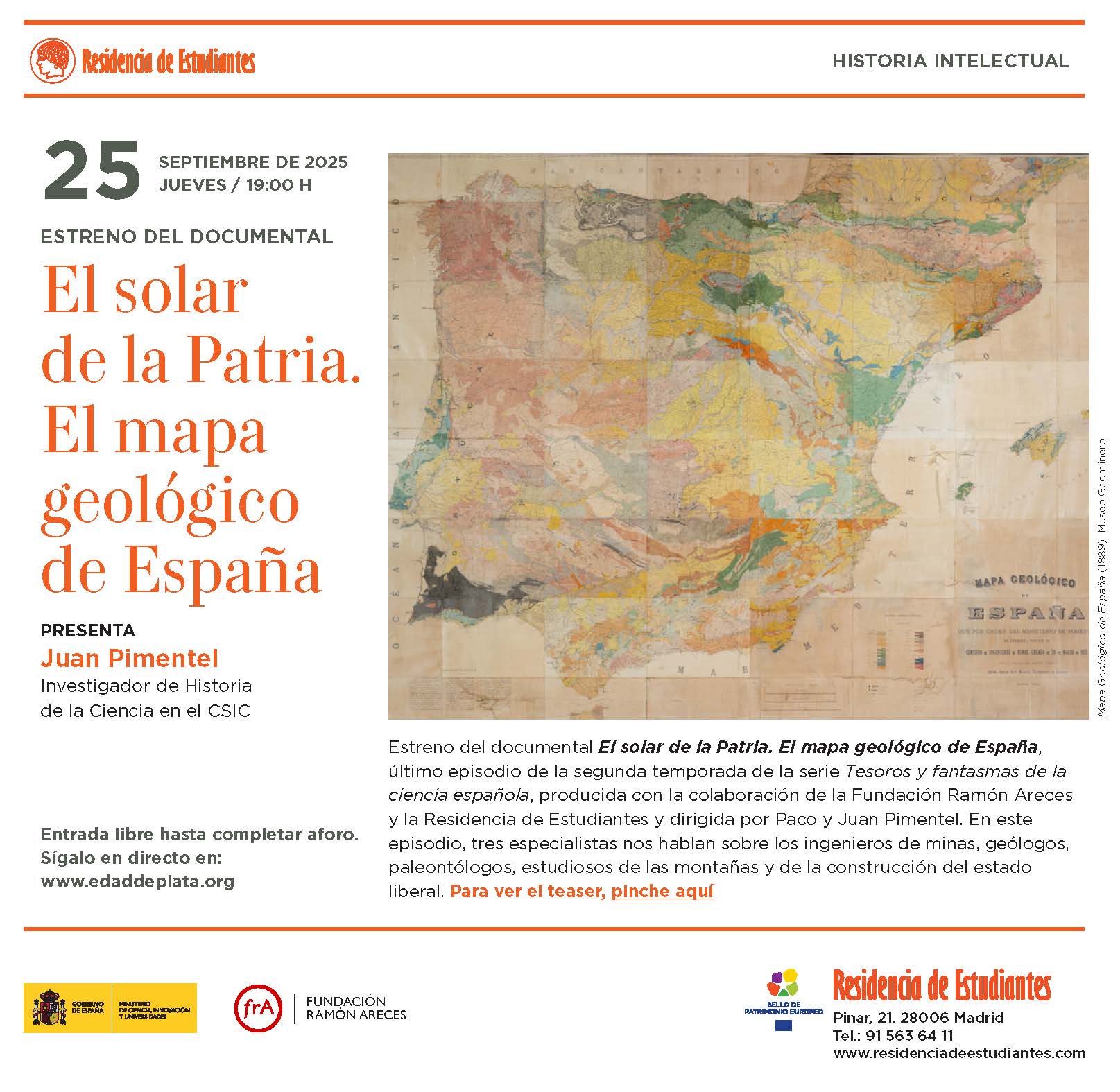 Estreno del documental "El solar de la Patria. Mapa geológico de España"