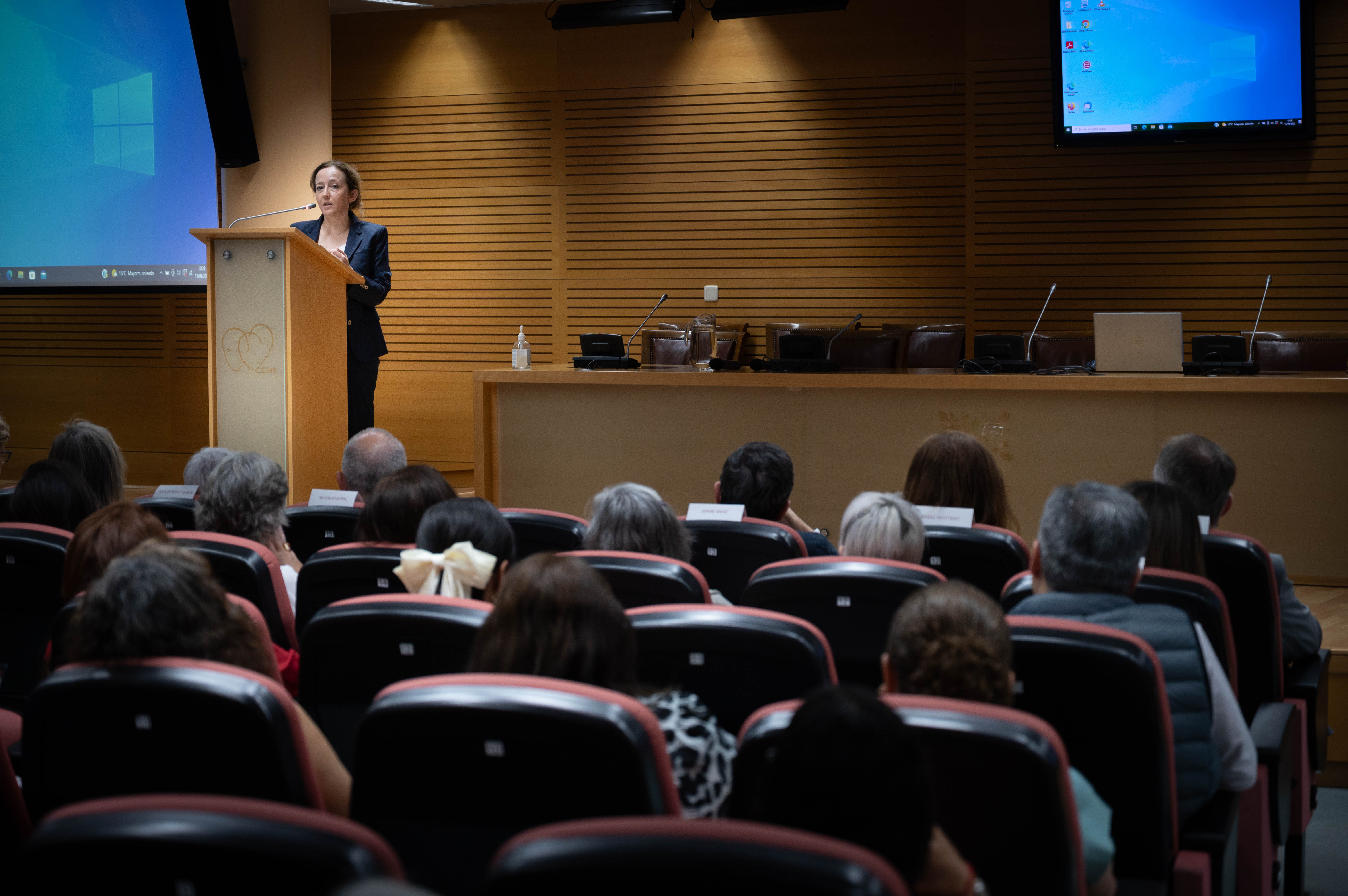 Eloísa del Pino, directora del CSIC, inaugurando las jornadas del XIV Congreso Iberoamericano de Ciencia, Tecnología y Género el 13 de septiembre de 2023 / Lorenzo Plana Torres / CSIC.