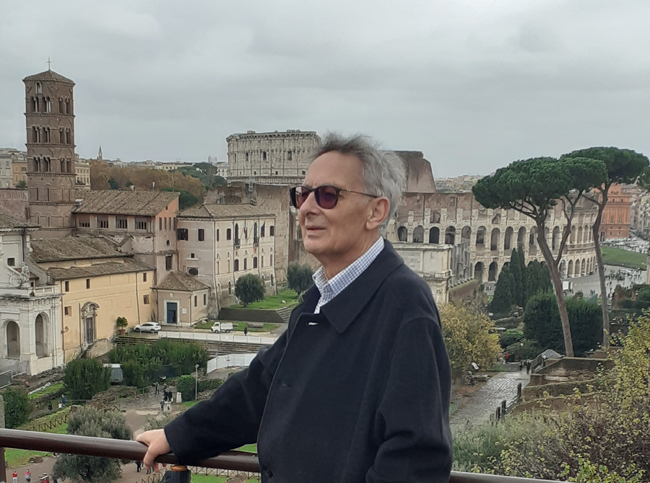 Natalio Fernández Marcos en Roma tras asistir a un congreso en 2019