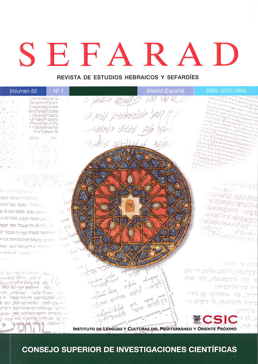 "SEFARAD. Revista de Estudios Hebraicos y Sefardíes" publica los nº 1 y 2 del Vol. 84 de 2024