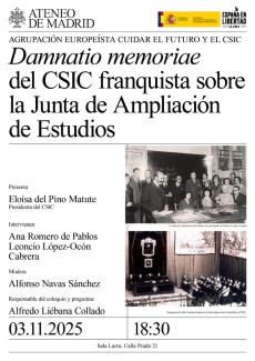 «Damnatio memoriae» del CSIC franquista sobre la Junta de Ampliación de Estudios