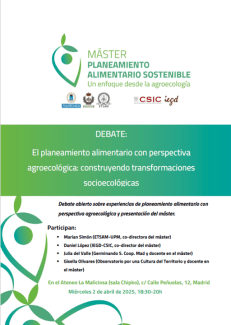 Presentación del Máster en Planeamiento Alimentario Sostenible en el Ateneo La Maliciosa