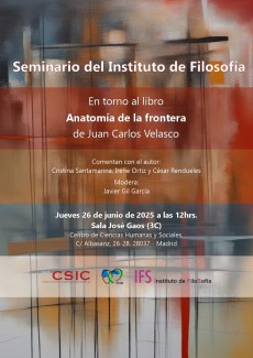 Seminario IFS: "En torno al libro 'Anatomía de la frontera' de Juan Carlos Velasco"