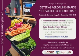 Ciclo de seminarios SADT 2026-2027: "Compra pública alimentaria sostenible: aprendizajes"