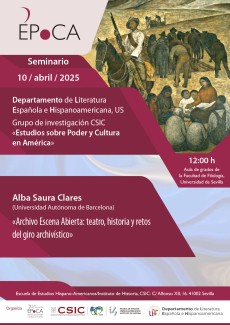 Seminario ÉPoCA: «Archivo Escena Abierta: teatro, historia y retos del giro archivístico»