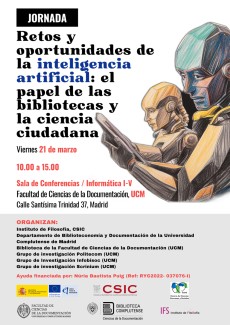 Jornada "Retos y oportunidades de la inteligencia artificial: el papel de las bibliotecas y la ciencia ciudadana"