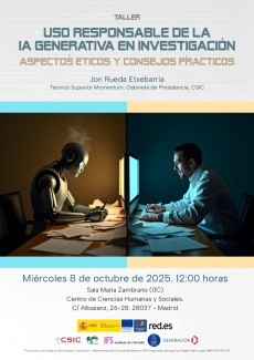 Taller: "IA generativa en investigación:  Aspectos éticos y consejos prácticos"