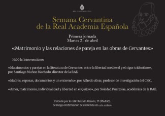 Conferencia "Matrimonio y relaciones de pareja en las obras de Cervantes"