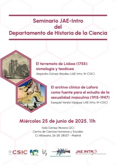 Seminario JAE-Intro del Departamento de Historia de la Ciencia