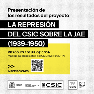 Presentación de los resultados del proyecto "La represión del CSIC sobre la JAE (1939-1950)"