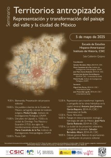 Seminario «Territorios antropizados. Representación y transformación del paisaje del valle y la ciudad de México»