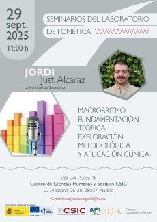Seminarios del Laboratorio de Fonética: "Macrorritmo: fundamentación teórica, exploración metodológica y aplicación clínica"