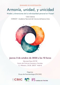 Armonía, unidad, y unicidad. Niveles y dimensiones de la individualidad personal en Husserl