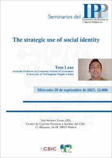 Seminarios del IPP: "The strategic use of social identity"