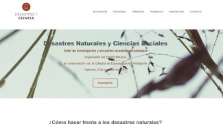 Desastres Naturales y Ciencias Sociales. Taller de investigación y encuentro académico-ciudadano