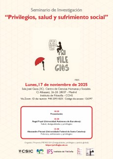 Seminario de Investigación: "Privilegios, salud y sufrimiento social"