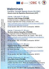Webminar "Presencia de la Institución Libre de Enseñanza en el modelo educativo de E. Maria de Hostos en R. Dominicana"